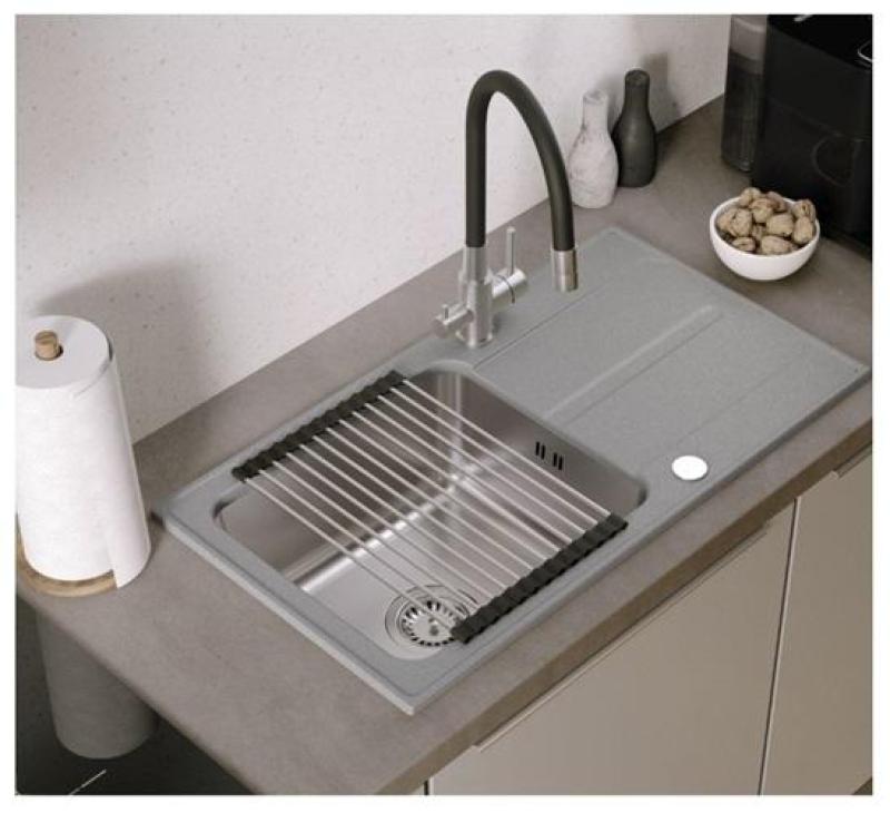 Quadri Selene Konyhai csaptelep rozsdamentes acélból, 3-utas, rugalmas kifolyóval és extra csatlakozással a szűrt vízhez 1208971407