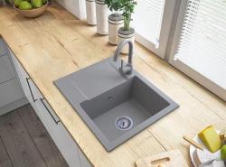 Graniteland Nex Granit szürke mosogató csepegtető résszel 574x464 mm 1208971431