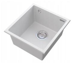 Graniteland Miniva Gránit Mosogató Fehér alulról épített 385x410 mm 1208971452