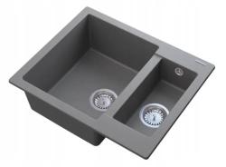 Graniteland Adda Granit Szürke 1.5 Mosogató Felépítés 600x495mm 1208971456