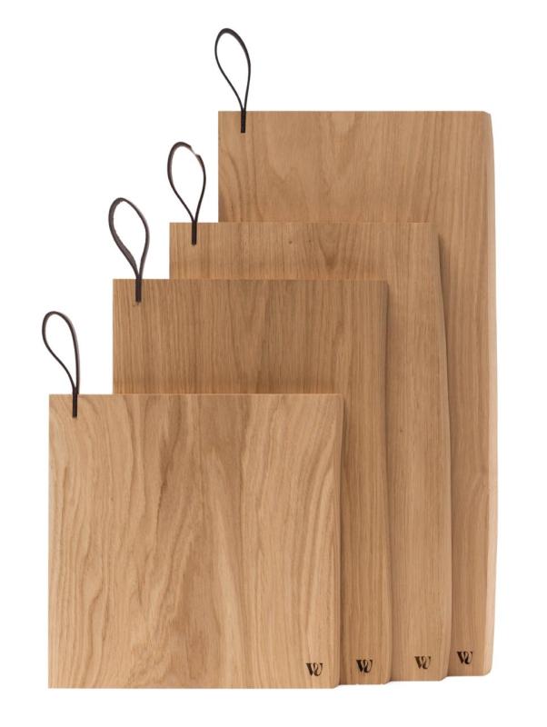 Woodsea Chop-Chop Oak L - Tölgyfa vágólap 40x24cm bőr fogantyúval 1208971541