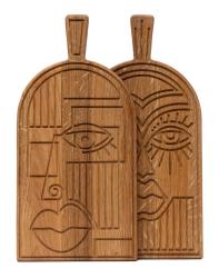 Woodsea Mask Oak - Tölgyfa Maszk vágó- és szolgálódeszka 38x19 cm 1208971562