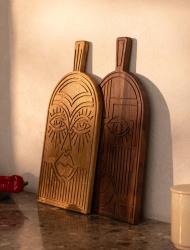 Woodsea Mask Oak - Tölgyfa Maszk vágó- és szolgálódeszka 38x19 cm 1208971562