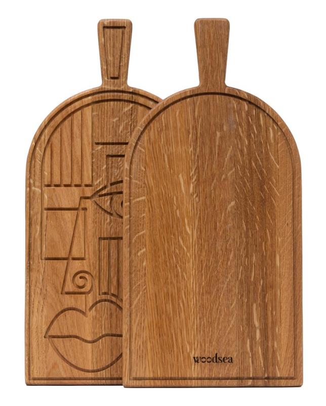 Woodsea Mask Oak - Tölgyfa Maszk vágó- és szolgálódeszka 38x19 cm 1208971562