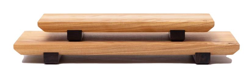 Woodsea Sushi S- Tölgyfa Sushi deszka diófa lábakkal 30x12 cm 1208971584