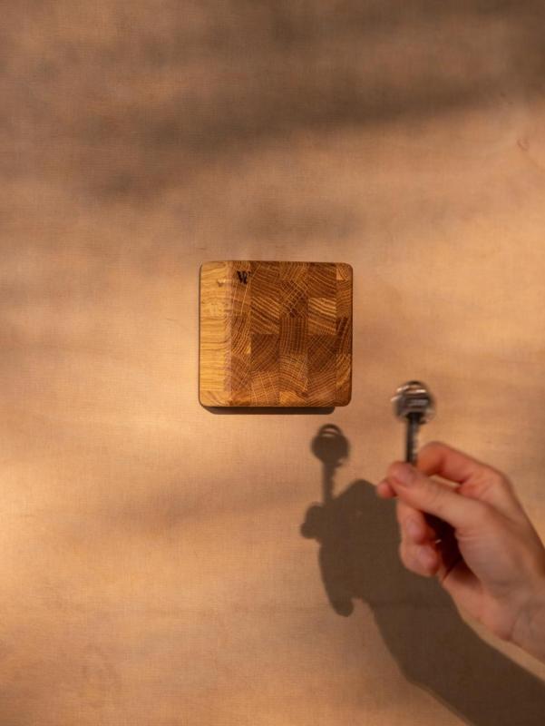 Woodsea End Grain Oak - Tölgyfa kulcstartó 9x9 cm 1208971600