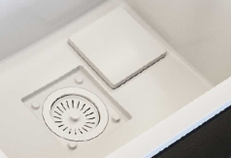 Graniteland Seta Gránit Fehér Felületre Szerelhető Mosogató 80x50 cm 1208971618