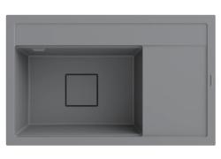 Graniteland Seta Granit Szürke Felépítmény Mosogató 80x50 cm 1208971621