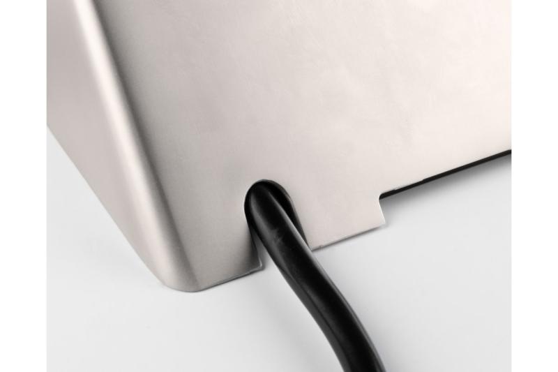 SOFITO bútorcsatlakozó, 2xSHUKO, USB A+C, 1,5 m kábel, rozsdamentes acél