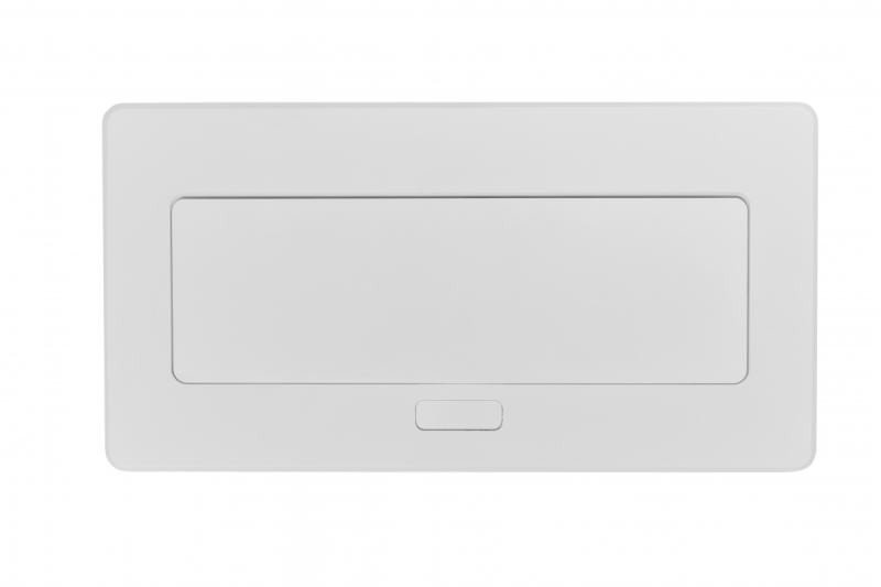 MULTISOFT bútoraljzat 2x földelt aljzat, USB A+C, RJ45, HDMI, hálózati kábel csatlakozóval, fehér