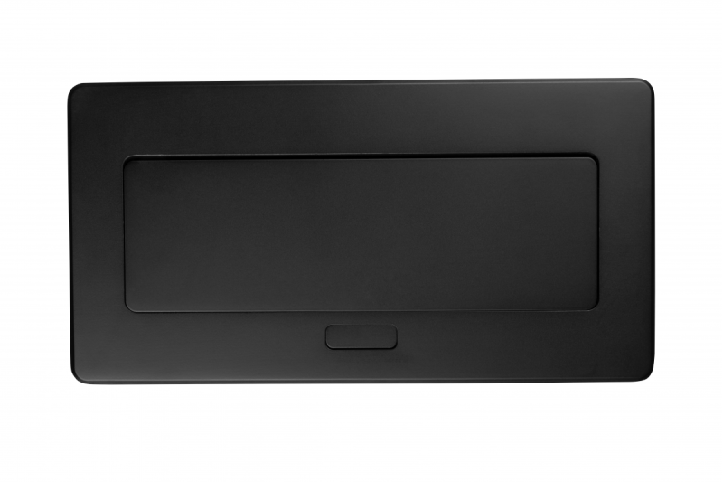 MULTISOFT bútorcsatlakozó 2x földelt aljzat, USB A+C, RJ45, HDMI, tápkábel dugóval, fekete