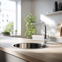 Pure.Sink Rondo Rozsdamentes acél Kerek Mosogató lapra szerelhető, aláépíthető és felépíthető 38 cm PRN38-02