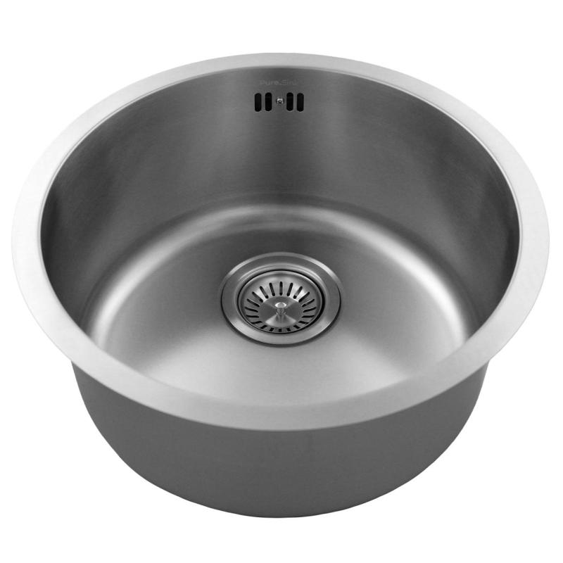Pure.Sink Rondo Rozsdamentes acél Kerek Mosogató lapra szerelhető, aláépíthető és felépíthető 38 cm PRN38-02