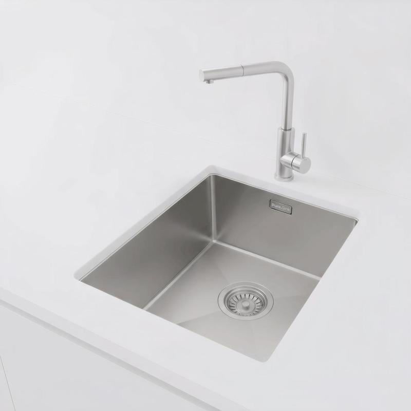 Pure.Sink Luxion Rozsdamentes acél mosogató 36x40 cm, alulról, síkba és felülről szerelhető  PLX3640-02