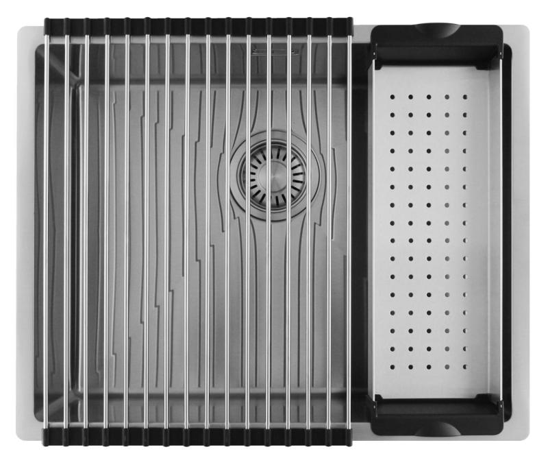 Pure.Sink Luxion Rozsdamentes acél mosogató 50x40 cm, alulról szerelhető, síkba építhető és felülről szerelhető  PLX5040-02