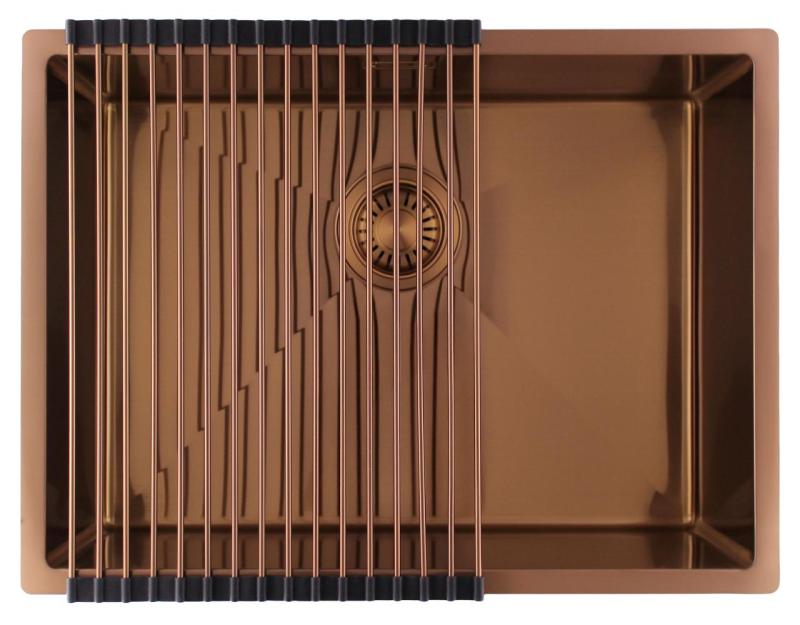 Pure.Sink Luxion Réz mosogató 55x40 cm alulról szerelhető, síkba építhető és felülről szerelhető PLX5540-62