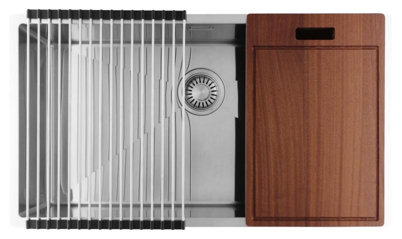 Pure.Sink Luxion Nagy rozsdamentes acél mosogató 74x40 cm, alulról szerelhető, síkba építhető és felülről szerelhető PLX7440-02