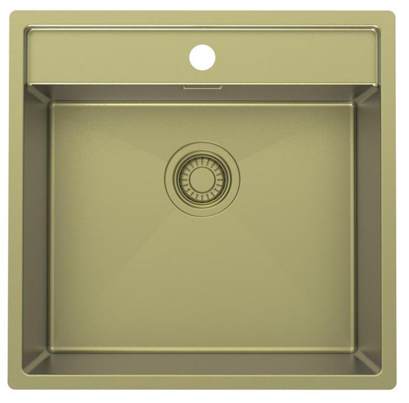 Pure.Sink Luxion Arany mosogató 51x50 cm Tapwing csapfúróval PLX5150T-60