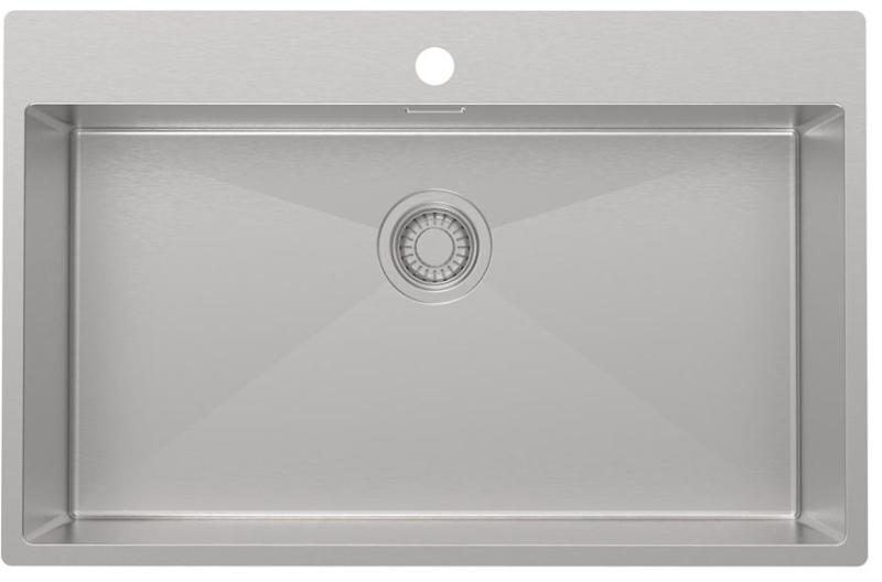 Pure.Sink Luxion Nagy rozsdamentes acél mosogató 78x50 cm Tapwing csaplyukkal PLX7850T-02