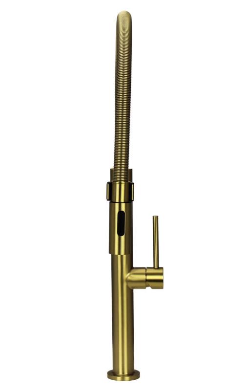 Pure.Sink Luxion Arany konyhai csaptelep profi, rugalmas kifolyóval és 2 sugárfajtával PLXFLEX-60