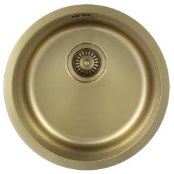 Pure.Sink Rondo Arany Kerek Mosogató lapba épített, alulról és felülről beépíthető 38 cm PRN38-60