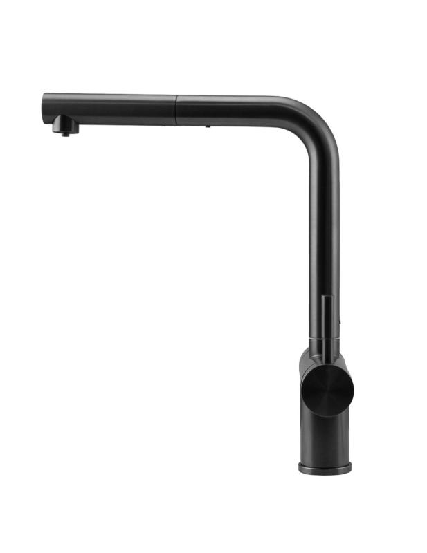 Pure.Sink Elite Acél Clear-S PVD fegyverfém 3-utas Konyhai csaptelep Kihúzható Kifolyóval és Szűrt Vízzel PS8120-61