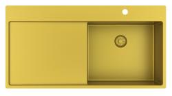 Pure.Sink Exclusivo Aranyszínű mosogató lecsepegtetővel 100x52 cm Csap jobb oldalon PEX47100RT-60