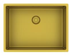 Pure.Sink Exclusivo Arany mosogató 55x40 cm, 10 mm sugárú alátét, sík és felépített PEX5540-60