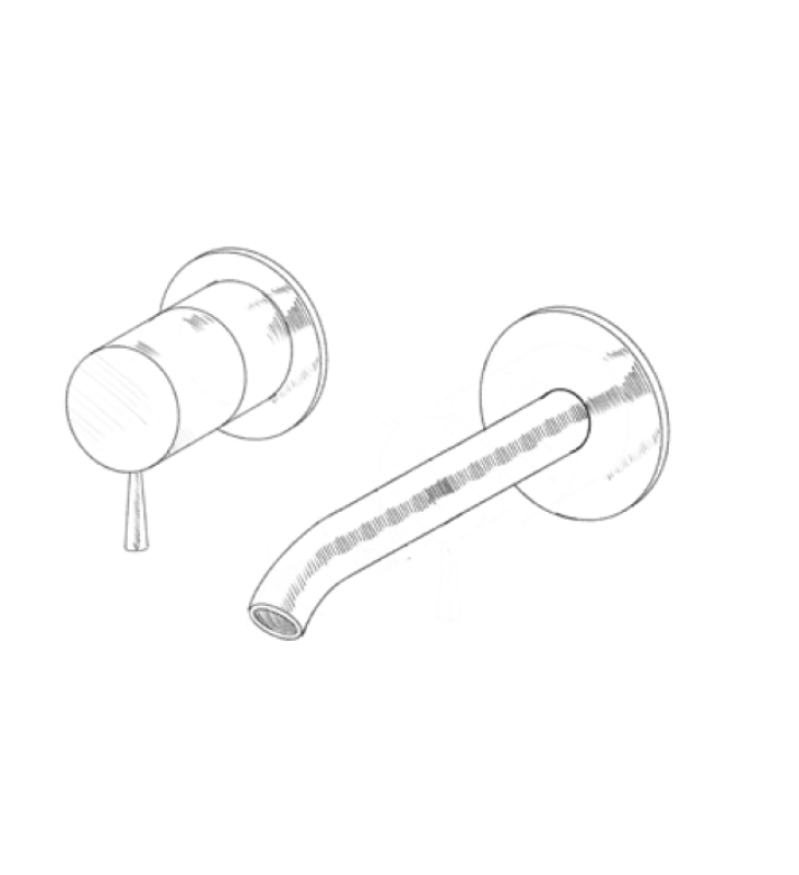 MURO TUA falba építhető mosdócsaptelep króm M1.AB1.2.CR