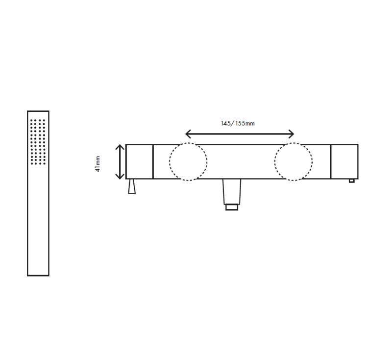 MURO TUA zuhany termosztátos csaptelep zuhanygarnitúrával króm M1.B1TH.CR