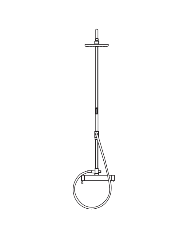 MURO TUA zuhanykabin termosztáttal és esőzuhannyal, króm M1.B11TH.CR