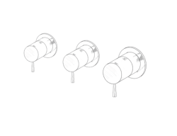 MURO TUA falba építhető csaptelep 2 zárócsappal, króm M1.B34.R.CR