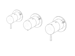 MURO TUA beépíthető zuhanytermosztát csaptelep 2 elzárócsappal, króm M1.B34T.R.CR