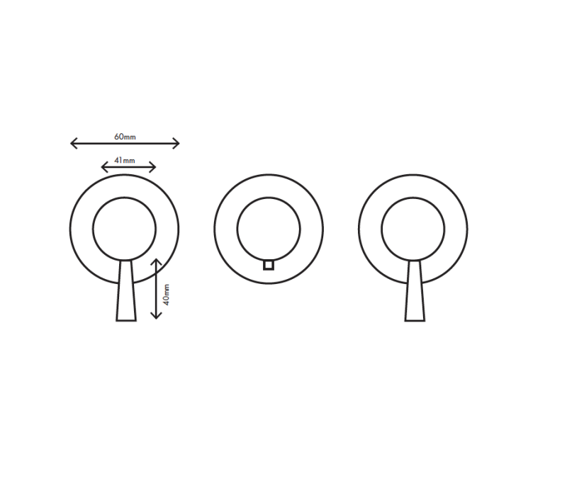 MURO TUA beépíthető zuhanytermosztát csaptelep 2 elzárócsappal, króm M1.B34T.R.CR