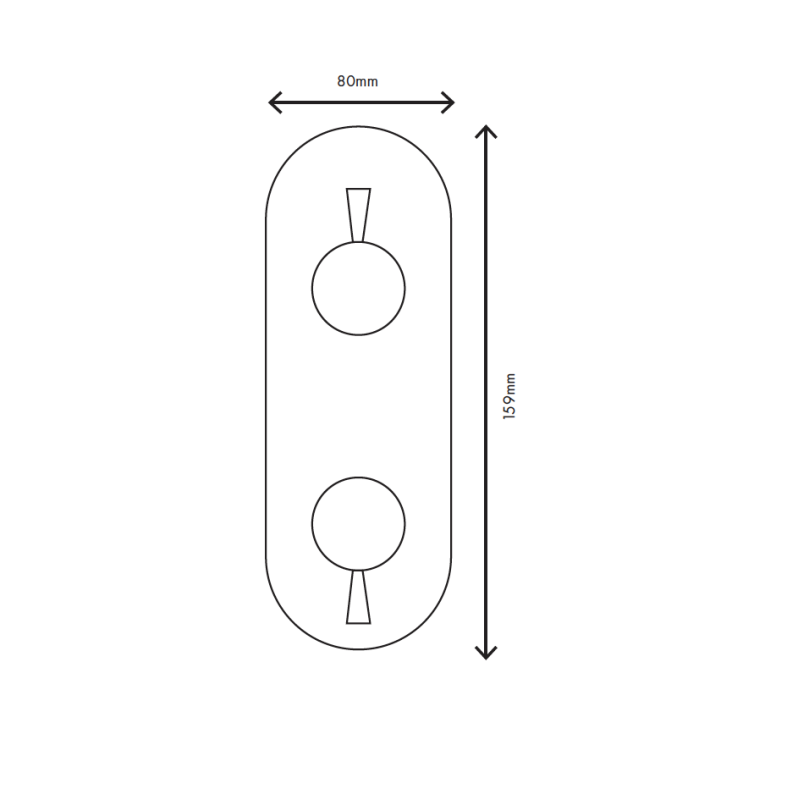 MURO TUA falba építhető csaptelep 3-utas átállítóval, króm M1.B33.S.CR