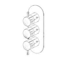 MURO TUA falba építhető csaptelep 2 zárócsappal, króm M1.B34.S.CR