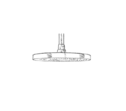 MURO TUA fejzuhany 200 mm króm M1.BA2.S.CR