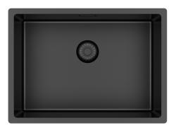 Pure.Sink Exclusivo Speciális 35 cm hosszú Gun metal mosogató 50x35 cm 10 mm sugarú PEX5035-61