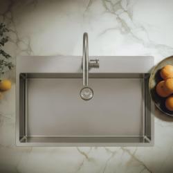 Pure.Sink Exclusivo Rozsdamentes acél nagy mosogató 75x40cm Tapwing csaplyukkal PEX7540T-02