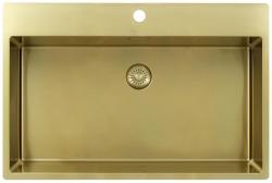 Pure.Sink Exclusivo Arany nagy mosogató 75x40 cm csapszárny csaplyukkal PEX7540T-60