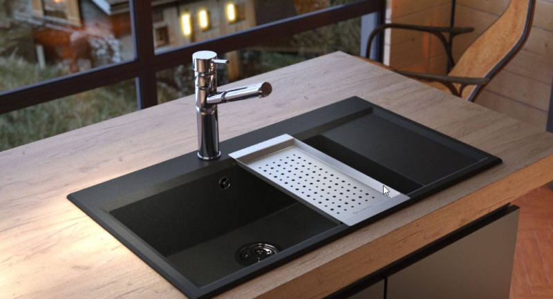 Massimo kiegészítő betétfülke, matt fekete, 183x430x19 mm