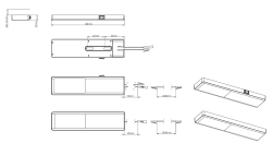 Indux Nivo konyhai felszerelés LED Spot 3 W központi kapcsolóval, fekete 1208972331