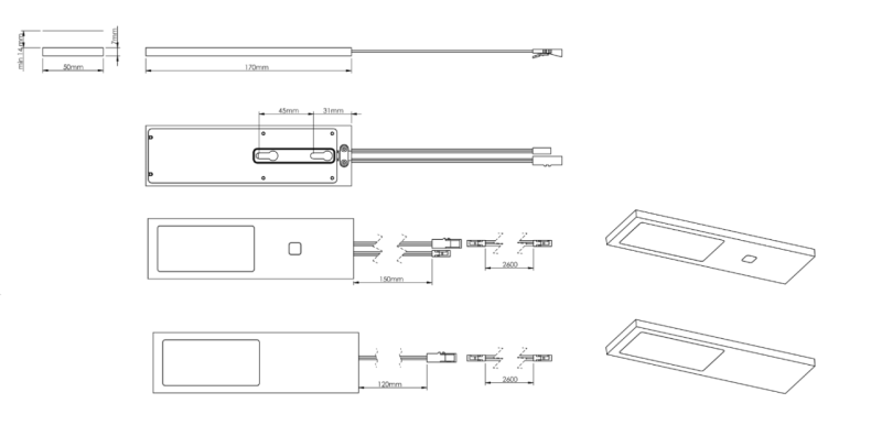 Indux Solin Konyha felszerelés Multi Tone LED szett 4 spot x 3,6 W Gun metal 1208972354