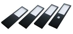 Indux Lino Konyhai LED-készlet 4 spotlámpával, 4 W, beépített érintésérzékeny dimmer kapcsolóval, fekete 1208972392