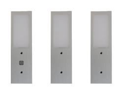 Indux Luminex Konyhai LED-készlet 3 spotlámpával, 4 W, integrált érintésérzékeny dimmer kapcsolóval, alumínium 1208972398