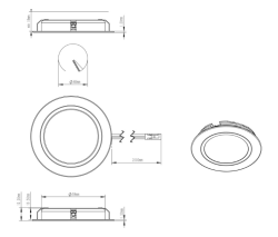 Indux Luma beépíthető konyha Multi Tone LED szett 3 spotlámpa Fehér 1208972409
