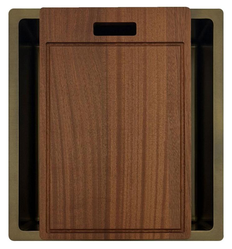 Pure.Sink Luxion PVD Antik bronz mosogató 36x40 cm alátét, síkba építhető és felépíthető  fenékrekeszel PLX3640-64