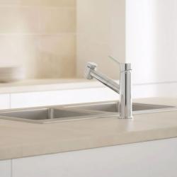 Aquanello Voss Konyhai csaptelep króm, kihúzható kifolyóval és permetező funkcióval CR-7200-VS