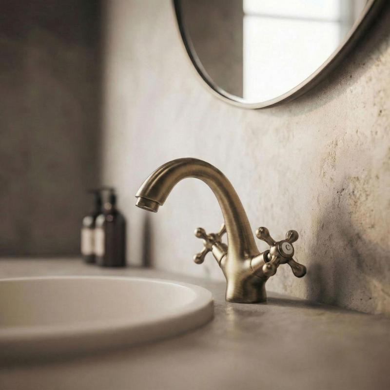 Aquanello Heritage Ascot Klasszikus nosztalgikus mosdócsaptelep bronz BN-4101-HA