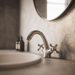 Aquanello Heritage Ascot Klasszikus nosztalgikus mosdócsaptelep rozsdamentes acél NB-4101-HA